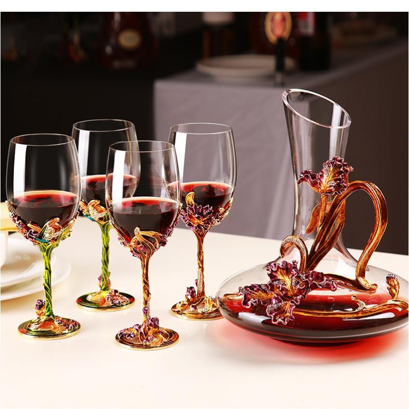 Home Bar Set - Glass Wine Bottle, Decanter，creativity, Enamel Color,