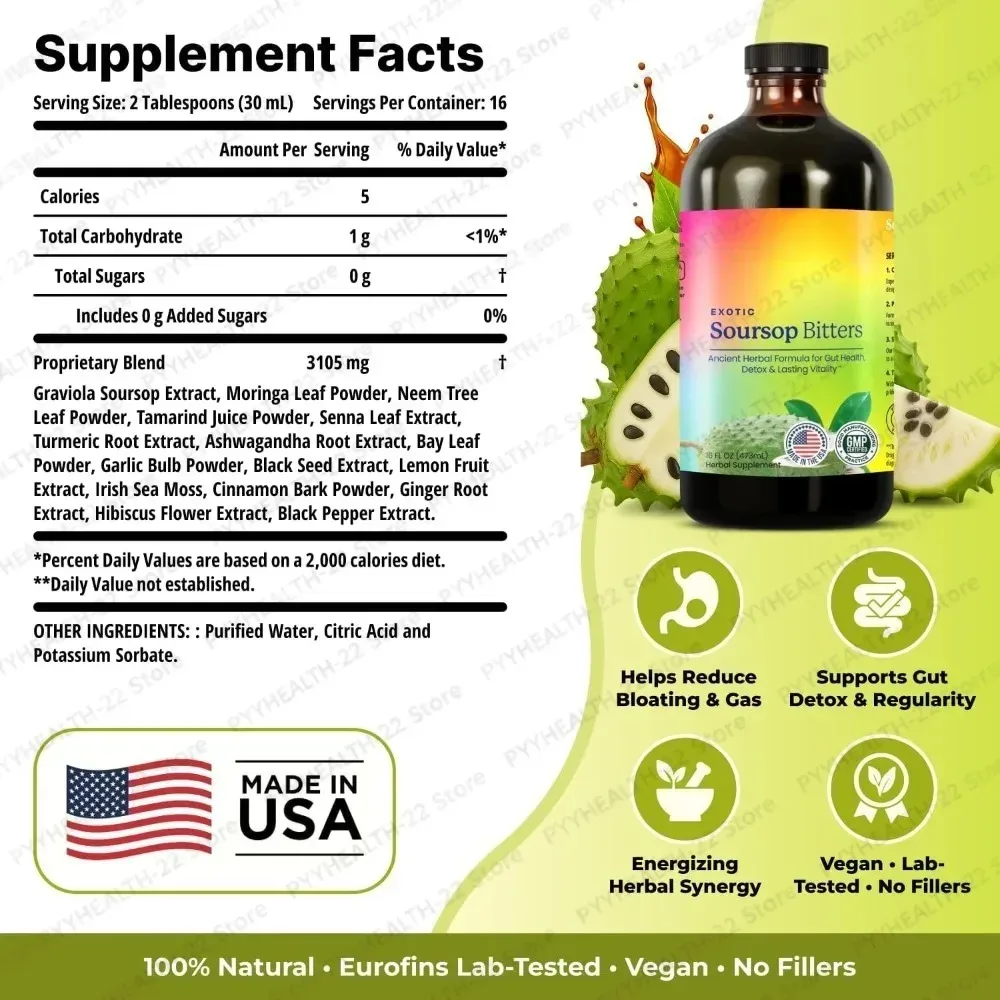 Soursop Bitters Liquid for Dig - огляд і ціна Bitters Bottle Set