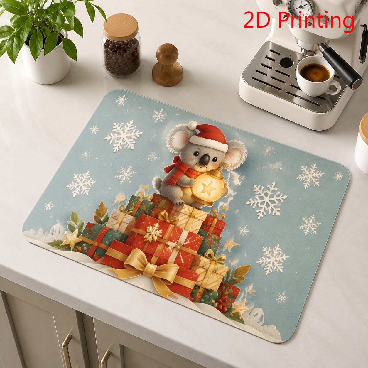 Cozy Christmas Coffee Bar Dish - огляд і ціна Bar Mat Rubber