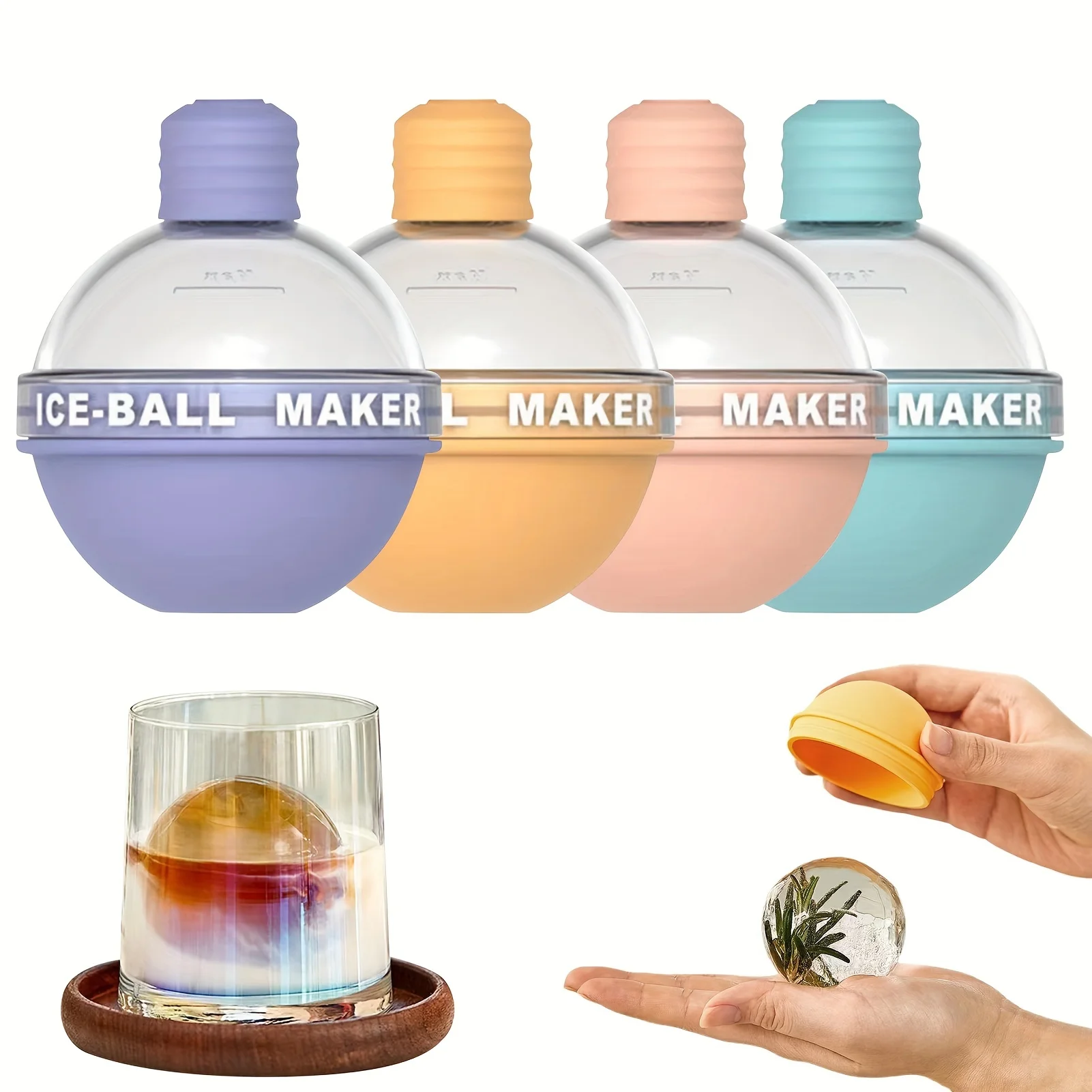 1/4 Pack Large Round Ice Maker - огляд і ціна Ice Mold Sphere