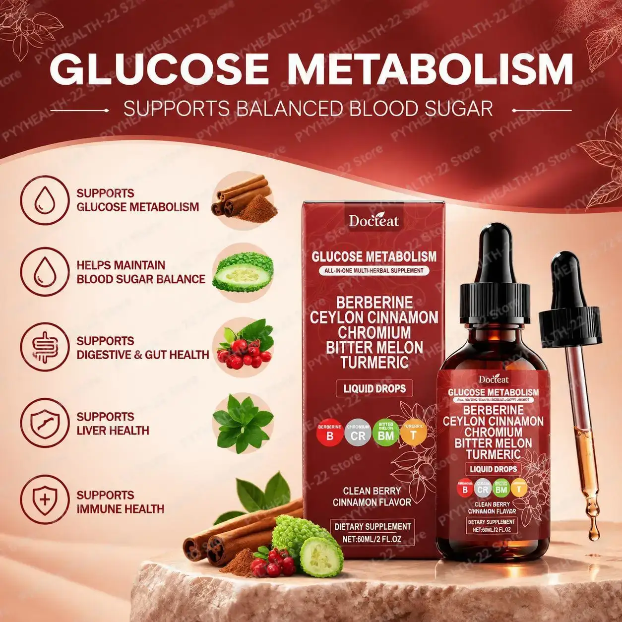 Glucose Metabolism Drops,Healt - огляд і ціна Bitters Bottle Set