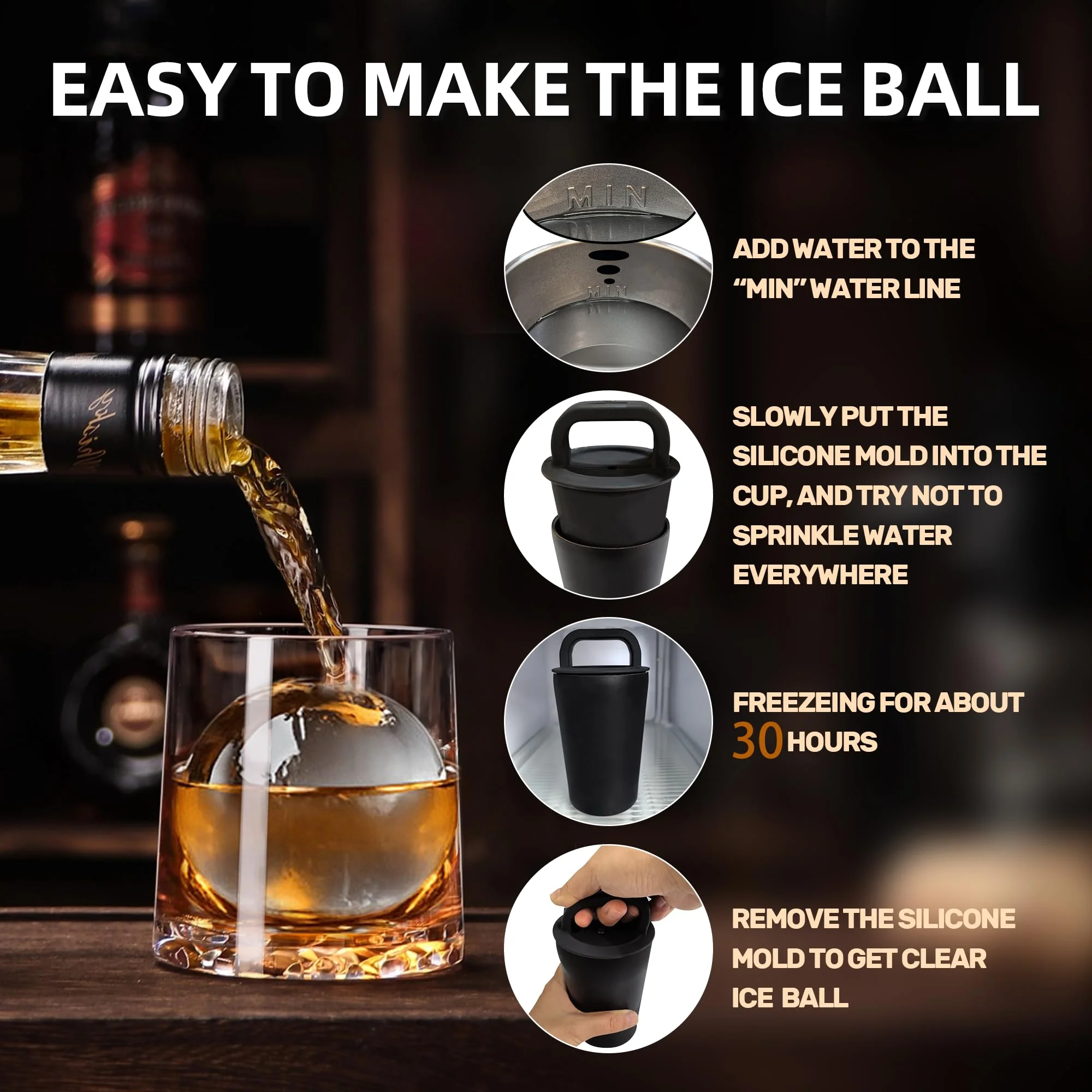 Crystal Clear Whiskey Ice Sphe - огляд і ціна Ice Mold Sphere
