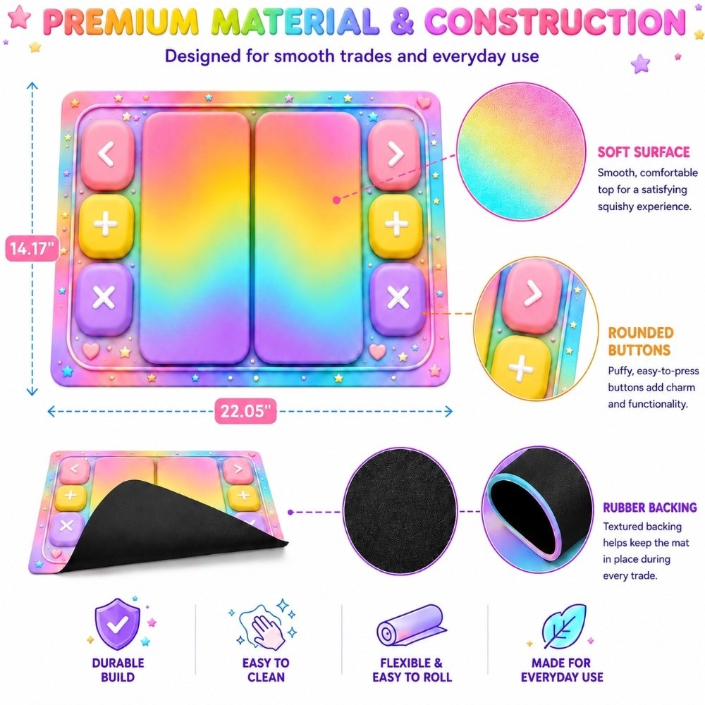 Rounded Buttons Fidget Trading - огляд і ціна Bar Mat Rubber